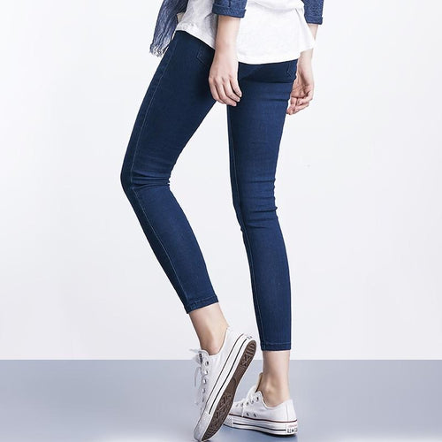 Casual High Waist Pants Slim Stretch Denim Trousers For Woman-Skinny Jeans-Arimonz-Arimonz