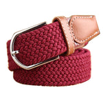 Casual Knitted Pin Buckle Men Belt Woven Canvas Braided Stretch Belt-Belts-Arimonz-1-105cm/41inches-Arimonz