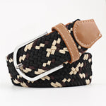 Casual Knitted Pin Buckle Men Belt Woven Canvas Braided Stretch Belt-Belts-Arimonz-13-105cm/41inches-Arimonz