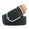 Casual Knitted Pin Buckle Men Belt Woven Canvas Braided Stretch Belt-Belts-Arimonz-Arimonz