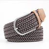 Casual Knitted Pin Buckle Men Belt Woven Canvas Braided Stretch Belt-Belts-Arimonz-Arimonz