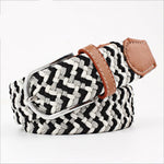 Casual Knitted Pin Buckle Men Belt Woven Canvas Braided Stretch Belt-Belts-Arimonz-30-105cm/41inches-Arimonz