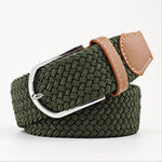 Casual Knitted Pin Buckle Men Belt Woven Canvas Braided Stretch Belt-Belts-Arimonz-33-105cm/41inches-Arimonz