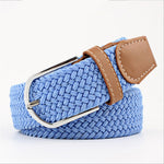 Casual Knitted Pin Buckle Men Belt Woven Canvas Braided Stretch Belt-Belts-Arimonz-37-105cm/41inches-Arimonz