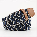 Casual Knitted Pin Buckle Men Belt Woven Canvas Braided Stretch Belt-Belts-Arimonz-38-105cm/41inches-Arimonz