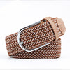 Casual Knitted Pin Buckle Men Belt Woven Canvas Braided Stretch Belt-Belts-Arimonz-39-105cm/41inches-Arimonz