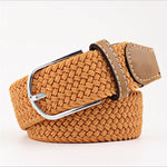 Casual Knitted Pin Buckle Men Belt Woven Canvas Braided Stretch Belt-Belts-Arimonz-42-105cm/41inches-Arimonz