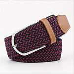 Casual Knitted Pin Buckle Men Belt Woven Canvas Braided Stretch Belt-Belts-Arimonz-44-105cm/41inches-Arimonz