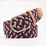Casual Knitted Pin Buckle Men Belt Woven Canvas Braided Stretch Belt-Belts-Arimonz-45-105cm/41inches-Arimonz