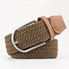 Casual Knitted Pin Buckle Men Belt Woven Canvas Braided Stretch Belt-Belts-Arimonz-Arimonz