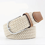 Casual Knitted Pin Buckle Men Belt Woven Canvas Braided Stretch Belt-Belts-Arimonz-5-105cm/41inches-Arimonz