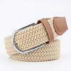 Casual Knitted Pin Buckle Men Belt Woven Canvas Braided Stretch Belt-Belts-Arimonz-Arimonz