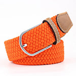 Casual Knitted Pin Buckle Men Belt Woven Canvas Braided Stretch Belt-Belts-Arimonz-Arimonz