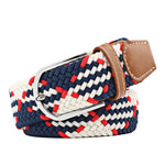 Casual Knitted Pin Buckle Men Belt Woven Canvas Braided Stretch Belt-Belts-Arimonz-Arimonz