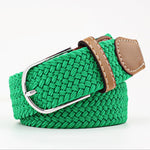 Casual Knitted Pin Buckle Men Belt Woven Canvas Braided Stretch Belt-Belts-Arimonz-61-105cm/41inches-Arimonz