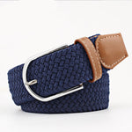 Casual Knitted Pin Buckle Men Belt Woven Canvas Braided Stretch Belt-Belts-Arimonz-63-105cm/41inches-Arimonz