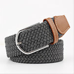 Casual Knitted Pin Buckle Men Belt Woven Canvas Braided Stretch Belt-Belts-Arimonz-9-105cm/41inches-Arimonz
