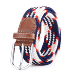 Casual Knitted Pin Buckle Men Belt Woven Canvas Braided Stretch Belt-Belts-Arimonz-Arimonz