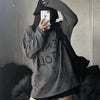 Casual Letter Print O-neck Stripe Tees Creativity Loose T-shirts-Tee-Arimonz-Gray-M-Arimonz