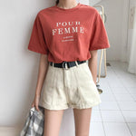 Casual Sashes High Waist Loose Denim Short-Denim Shorts-Arimonz-Arimonz