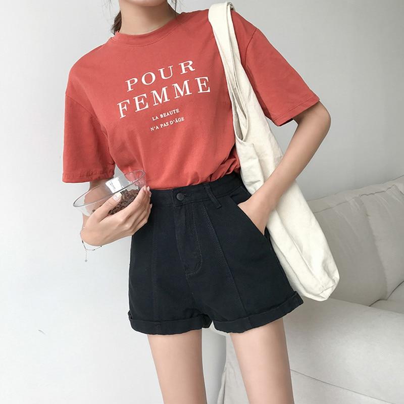 Casual Sashes High Waist Loose Denim Short-Denim Shorts-Arimonz-Arimonz