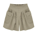 Casual Shorts Women Summer Elastic Waist Loose Casual Shorts-Shorts-Arimonz-Arimonz