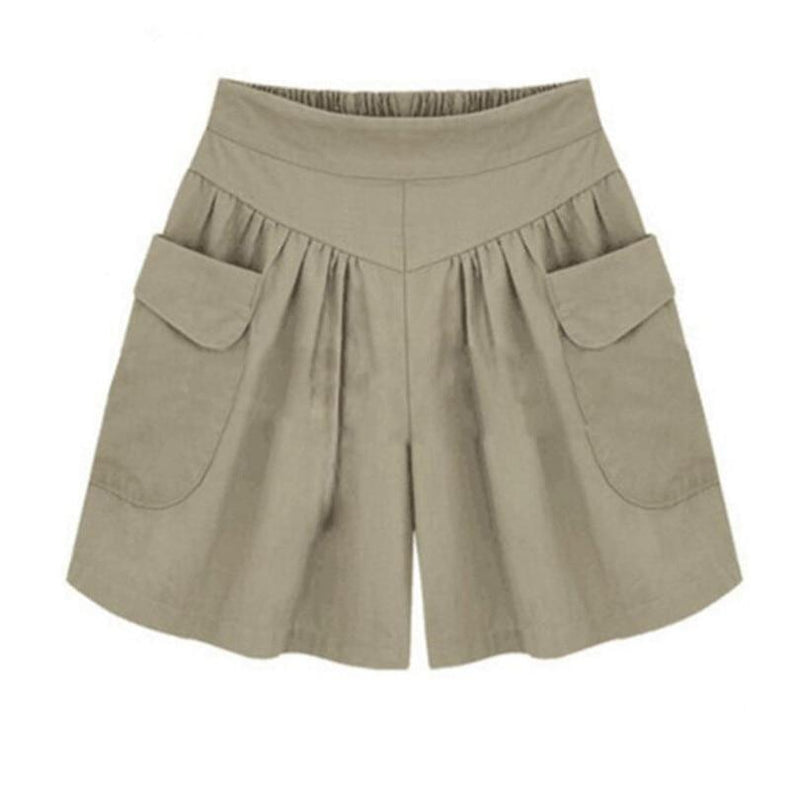 Casual Shorts Women Summer Elastic Waist Loose Casual Shorts-Shorts-Arimonz-Arimonz