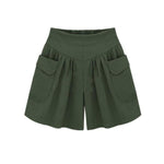Casual Shorts Women Summer Elastic Waist Loose Casual Shorts-Shorts-Arimonz-Army green-L-Arimonz