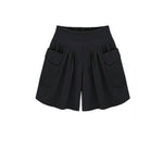Casual Shorts Women Summer Elastic Waist Loose Casual Shorts-Shorts-Arimonz-Black-L-Arimonz