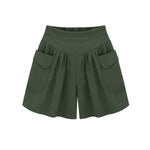 Casual Shorts Women Summer Elastic Waist Loose Casual Shorts-Shorts-Arimonz-Arimonz