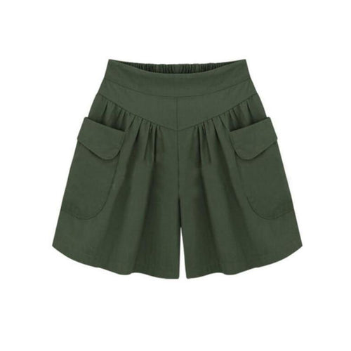 Casual Shorts Women Summer Elastic Waist Loose Casual Shorts-Shorts-Arimonz-Arimonz