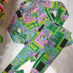 Casual Slim-fit Shirt Printed Leggings Pants Suit Women 2 Piece Set-Wear To Work Sets-Arimonz-Arimonz