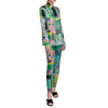 Casual Slim-fit Shirt Printed Leggings Pants Suit Women 2 Piece Set-Wear To Work Sets-Arimonz-S-Arimonz