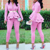 Casual Suit Set Plus Size Top and pants Elegant Casual Suit Set-Wear To Work Sets-Arimonz-Pink-XS-Arimonz