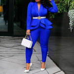 Casual Suit Set Plus Size Top and pants Elegant Casual Suit Set-Wear To Work Sets-Arimonz-Arimonz
