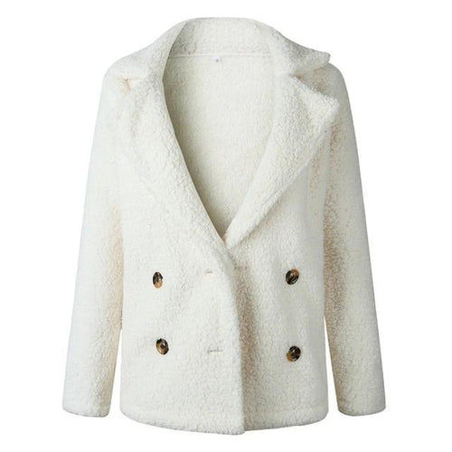 Casual Teddy Coat-Fuzzy Jackets-Arimonz-Beige-S-Arimonz