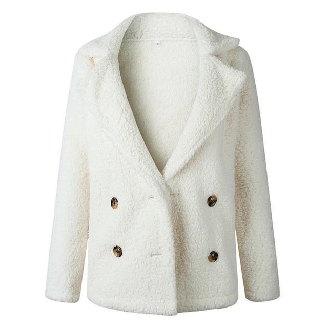 Casual Teddy Coat-Fuzzy Jackets-Arimonz-Beige-S-Arimonz