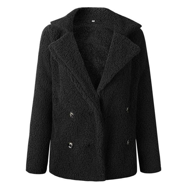 Casual Teddy Coat-Fuzzy Jackets-Arimonz-Black-S-Arimonz