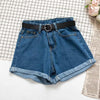 Casual Women Denim Shorts High Waist Jeans Shorts Ladies Bottom-Denim Shorts-Arimonz-Blue-S-Arimonz