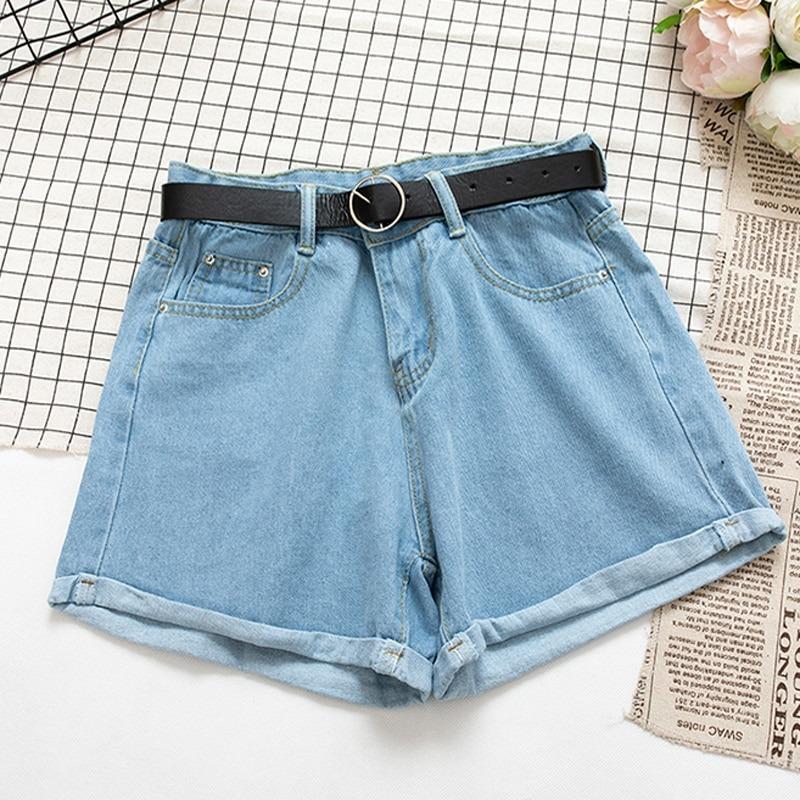 Casual Women Denim Shorts High Waist Jeans Shorts Ladies Bottom-Denim Shorts-Arimonz-Sky Blue-S-Arimonz