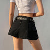 Casual Zipper Fly Short Denim Skirt Summer Low Waist Mini Jeans Skirt-Denim Skirts-Arimonz-Arimonz