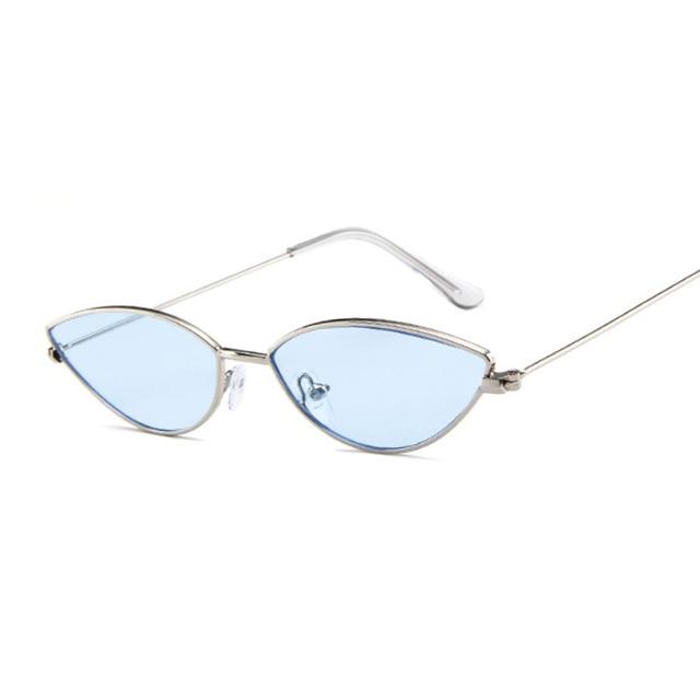 Cat Eye Sunglasses for Women Retro Vintage Shades For Women-Sunglasses-Arimonz-SilverBlue-Arimonz