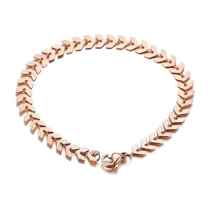 Chain Bracelets for Women Stainless Steel Arrow Links Chic Girl-Braceletes-Arimonz-Arimonz