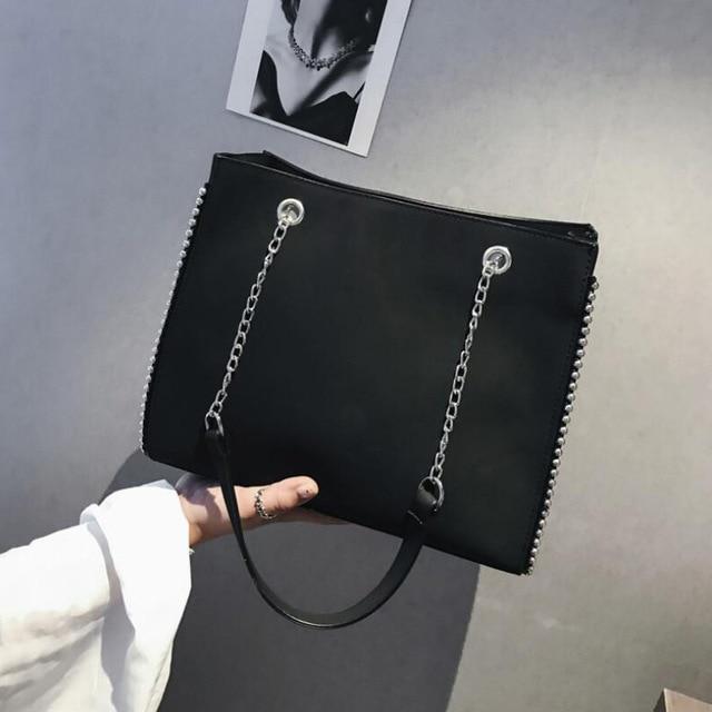Chain Shoulder Bag-Handbags-Arimonz-Black-Arimonz