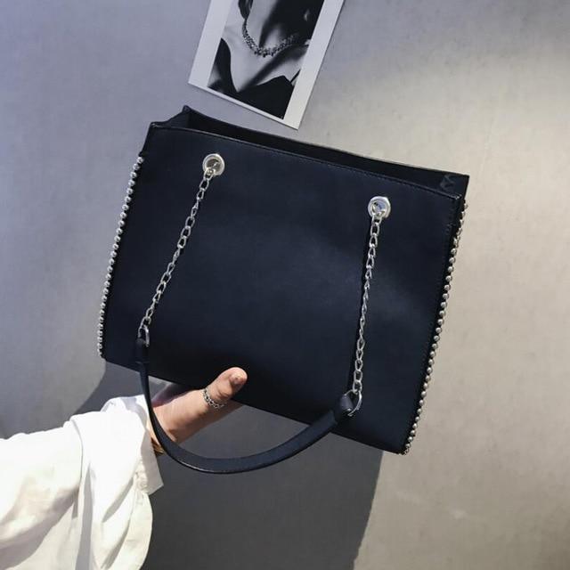Chain Shoulder Bag-Handbags-Arimonz-Deep Blue-Arimonz