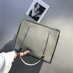 Chain Shoulder Bag-Handbags-Arimonz-Gray-Arimonz