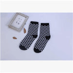 Checkerboard Pattern Socks-Socks & Tights-Arimonz-1-Arimonz