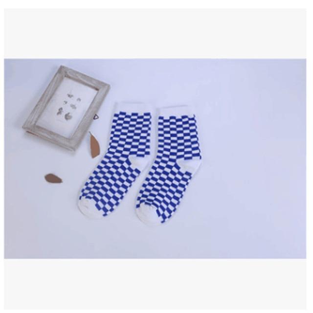 Checkerboard Pattern Socks-Socks & Tights-Arimonz-3-Arimonz