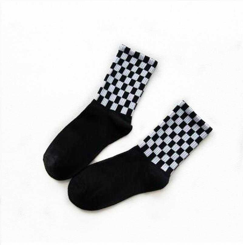 Checkerboard Pattern Socks-Socks & Tights-Arimonz-Arimonz