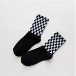 Checkerboard Pattern Socks-Socks & Tights-Arimonz-6-Arimonz